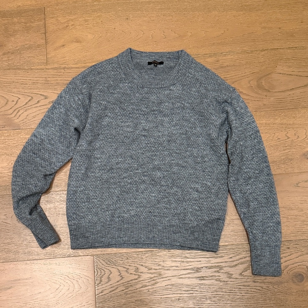 Alpaca Baby Wool Diamond Sitch Sweater - Heather Gray